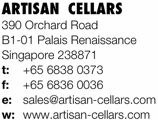 ARTISAN CELLARS | sales@artisan-cellars.com | +65 6838 0373